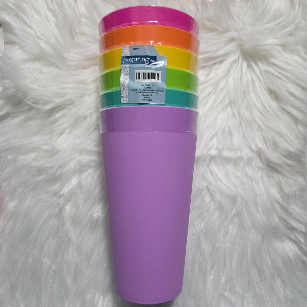 The Spring Shop Set of 6 Plastic Cups